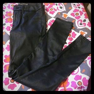 Faux leather jeggings
